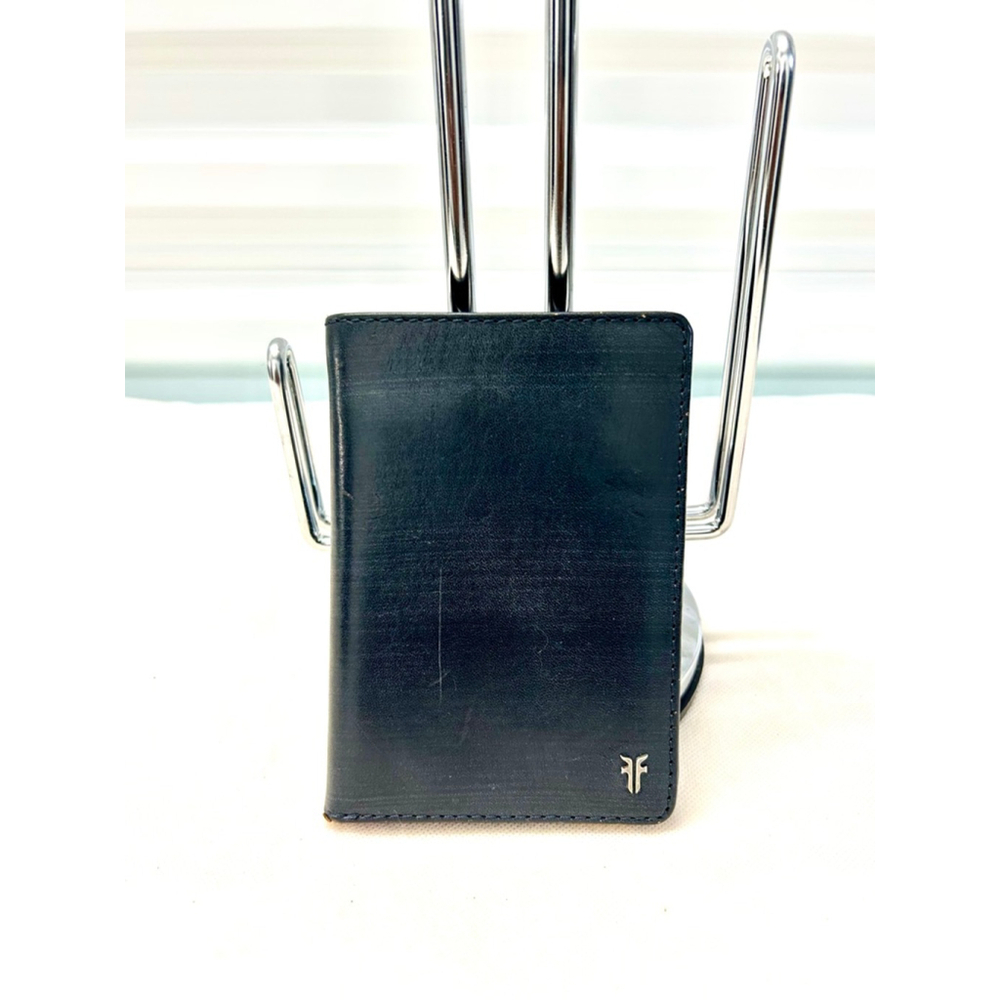 Frye Austin Black Leather Passport Wallet